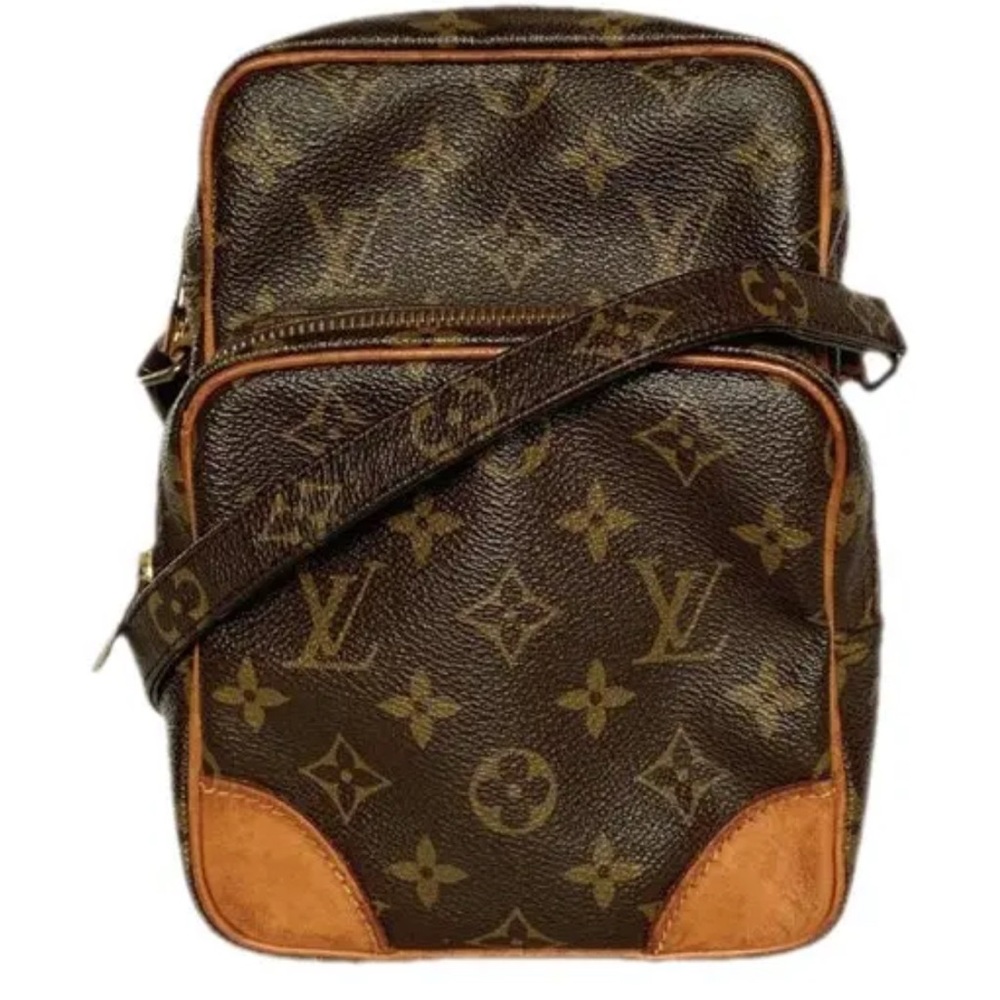 Louis Vuitton Monogram Leather Amazon Brown and Tan Crossbody Bag vintage